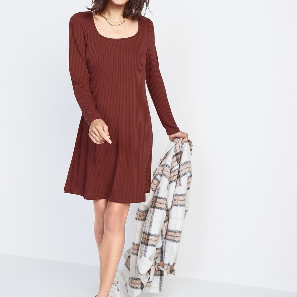 Old Navy Long Sleeve Brown Dress